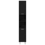 vidaXL Ensemble de mobilier de salle de bain avec étagère 3 Pièces Noir