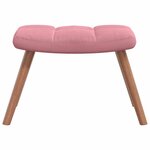 vidaXL Chaise de relaxation avec repose-pied Rose Velours