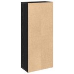 vidaXL Meuble de salle de bain avec porte-rouleau noir 39x22x90 cm
