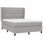 vidaXL Sommier à lattes de lit avec matelas Gris clair 140x190cm Tissu