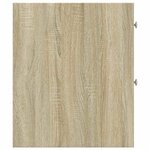 vidaXL Armoire de salle de bain étroite avec roulettes chêne sonoma