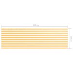 vidaXL Écran de balcon Blanc et jaune 120x400 cm Tissu Oxford