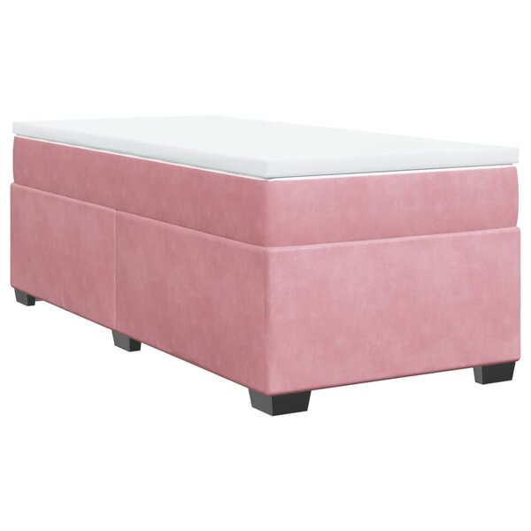 vidaXL Sommier à lattes de lit et matelas Rose 80x200 cm Velours