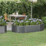 vidaXL Lit surélevé de jardin Acier enduit de poudre Anthracite