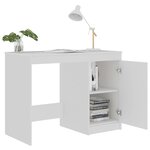 vidaXL Bureau Blanc 100x50x76 cm Bois d'ingénierie