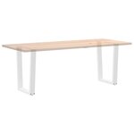 vidaXL Pieds de table à manger en forme de V  2 pièces  blanc  60 x (72-73 3) cm  acier