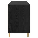 vidaXL Bureau avec porte Chêne noir 140 x 50 x 75 cm Bois d'ingénierie