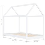 vidaXL Cadre de lit d'enfant Blanc Bois de pin massif 90 x 200 cm