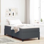 vidaXL Cadre de lit plateforme Gris foncé 80 x 200 cm