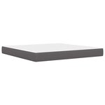 vidaXL Cadre de lit avec matelas Gris 200 x 200 cm Simili cuir