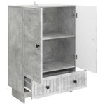 vidaXL Buffet Gris Béton 66 x 34 5 x 95 cm Bois d’ingénierie