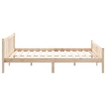 vidaXL Cadre de lit bois massif 150x200 cm très grand