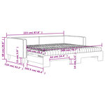 vidaXL Lit de jour avec gigogne et matelas crème 100x200 cm tissu