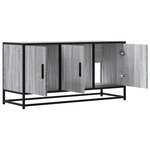 vidaXL Meuble TV sonoma gris 100x35x50 cm bois d'ingénierie et métal