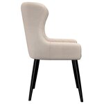 Vidaxl chaises à manger lot de 4 crème tissu
