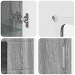 vidaXL Buffet Gris Sonoma 55 5 x 29 x 100 cm Bois d'ingénierie