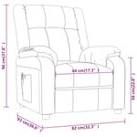 vidaXL Fauteuil inclinable électrique Marron foncé Tissu