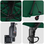vidaXL Parasol de jardin Vert 248 x 248 x 148 cm Polyester  Acier