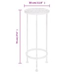 vidaXL Support de plantes 3 Pièces Style vintage Métal Blanc antique