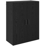 vidaXL Armoire Murale Montage mural 2 Pièces Chêne noir 69 5 x 34 x 90 cm
