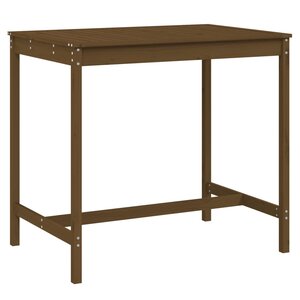 vidaXL Table de jardin marron miel 121x82 5x110 cm bois massif de pin