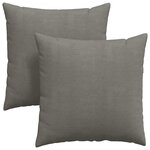 vidaXL Coussins de canapé 2 Pièces Gris clair 80 x 80 cm