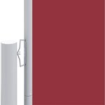 vidaXL Auvent latéral rétractable Rouge 160x1200 cm