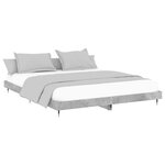 vidaXL Cadre de lit sans matelas gris béton 120x200 cm