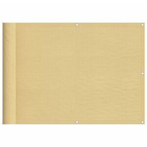 vidaXL Écran de balcon sable 75x300 cm 100  polyester oxford