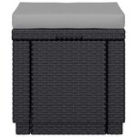 Keter Pouf de rangement Cube avec coussin Graphite