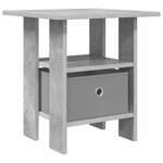 vidaXL Table de chevet Gris béton 41 x 40 x 45 cm Bois d'ingénierie