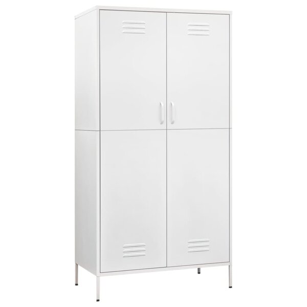 vidaXL Garde-robe Blanc 90x50x180 cm Acier