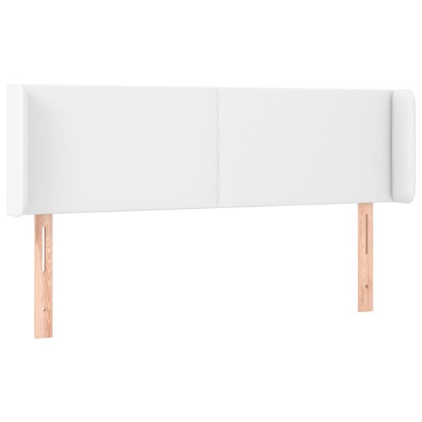 vidaXL Tête de lit avec oreilles Blanc 147x16x78/88 cm Similicuir