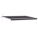 vidaXL Auvent rétractable électrique Anthracite et blanc 5 × 3 5 m