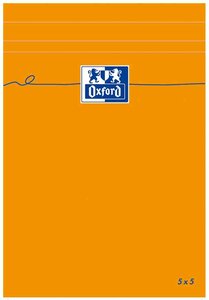 Bloc-notes ORANGE 110x170 mm Quadrillé 80 feuilles OPTIK Paper 80g OXFORD