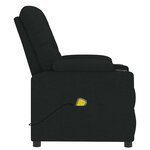 vidaXL Fauteuil de massage Noir Tissu