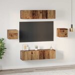 vidaXL Ensemble meuble TV 6 Pièces Bois ancien Bois d'ingénierie