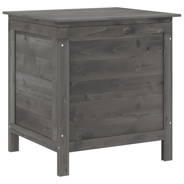 vidaXL Boîte de rangement de jardin anthracite bois massif de sapin