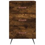 vidaXL Table de chevet chêne fumé 40x40x66 cm bois d'ingénierie