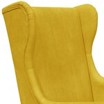 vidaXL Fauteuil Jaune Velours