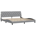 vidaXL Cadre de lit sans matelas gris clair 200x200 cm tissu