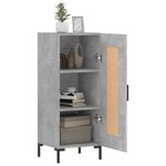 vidaXL Buffet Gris béton 34 5x34x90 cm Bois d'ingénierie