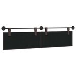 vidaXL Tête de lit suspendue Marron foncé Tissu