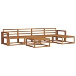 vidaXL Ensemble de canapés d'extérieur 6 Pièces Naturel