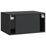vidaXL Meuble TV mural Noir 59 5 x 41 x 30 cm Bois d'ingénierie