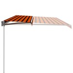vidaXL Auvent manuel rétractable 600x300 cm Orange et marron