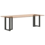 vidaXL Pieds de table à manger en T  2 pièces  anthracite  50 x 35 x (72-73) cm  acier