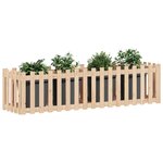 vidaXL Lit surélevé de jardin design de clôture 200x50x50cm pin massif