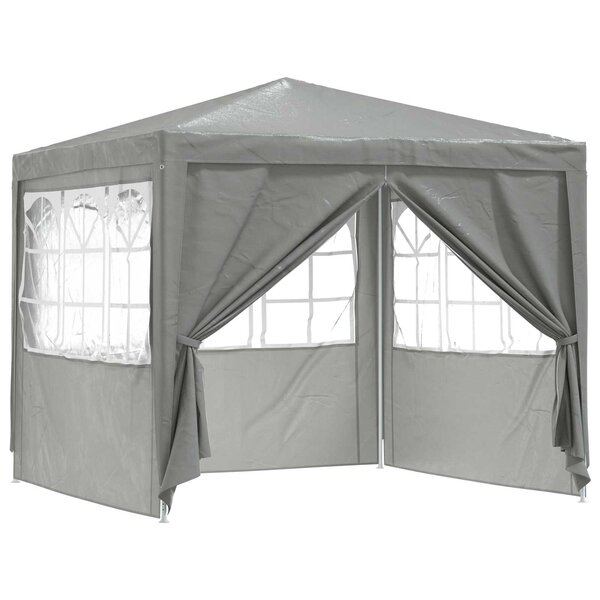 vidaXL Tente de fête 250 x 250 x 240 cm Gris clair PE et acier