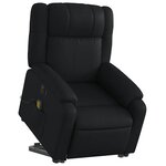 vidaXL Fauteuil inclinable de massage électrique noir similicuir